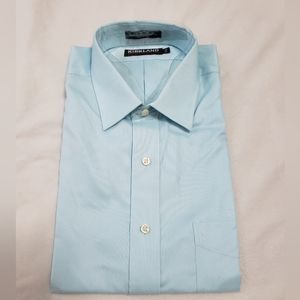 Kirkland Signature • Long Sleeve Dress Shirt • Non-Iron • Blue • 16 x 33